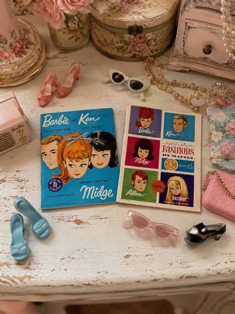 Vintage 1962 & 1963 Barbie Fashion Booklets Catalogues Lot of 2 Mattel Ken Midge